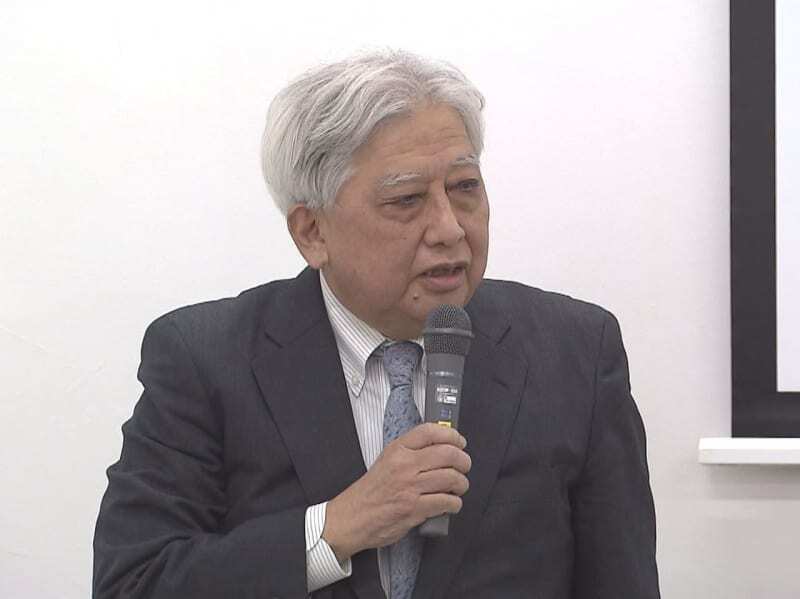 講演する山本耕社長＝岐阜市神田町、岐阜商工会議所