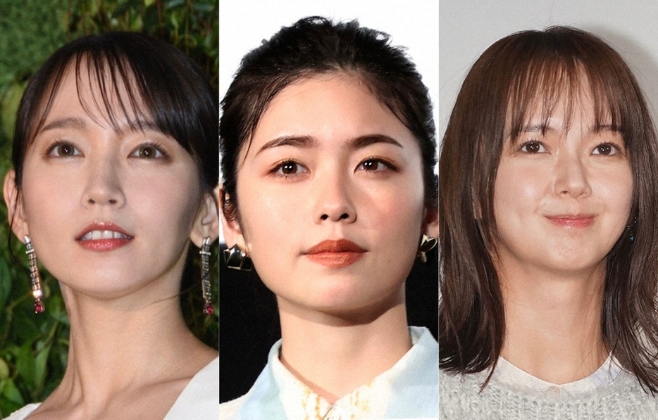 2024年に独立を発表した（左から）吉岡里帆、小芝風花、多部未華子