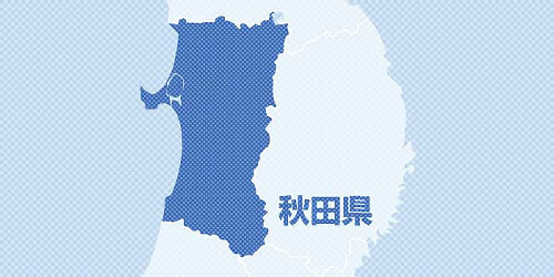 秋田県の地図