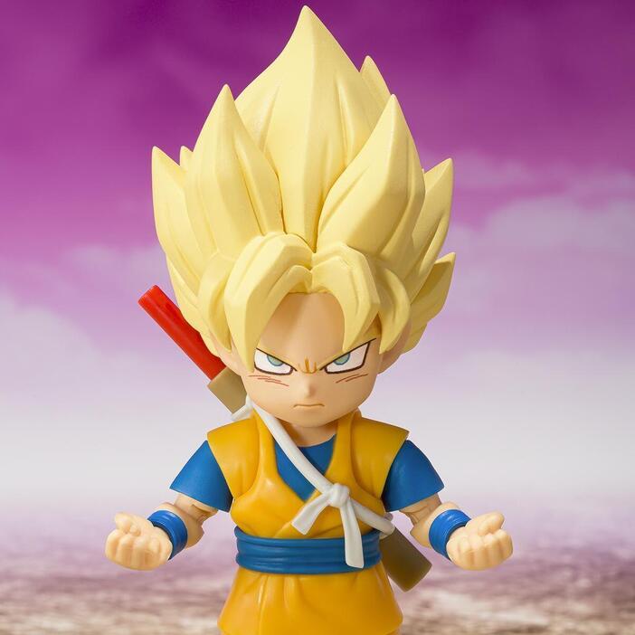 「ドラゴンボールDAIMA」の孫悟空のフィギュア「S.H.Figuarts スーパーサイヤ人孫悟空（ミニ）-DAIMA-」（c）バード・スタジオ／集英社・東映アニメーション