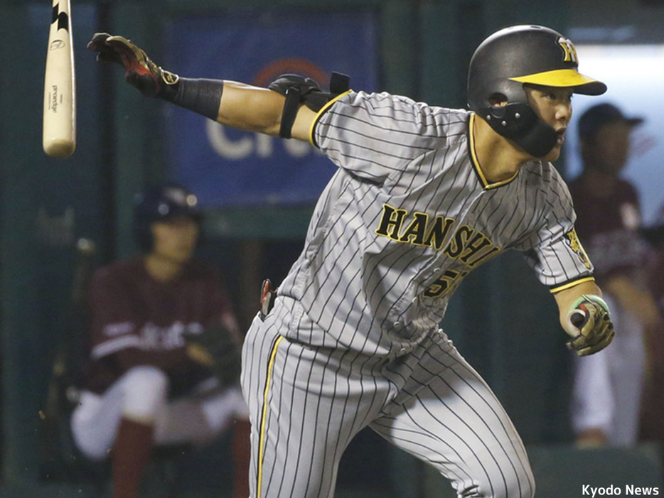 阪神・前川右京 (C) Kyodo News