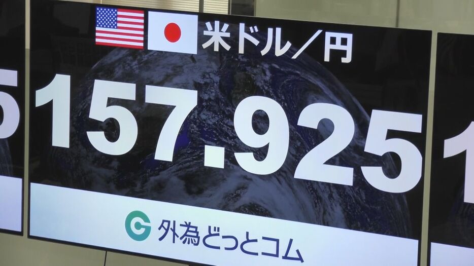 円安加速一時1ドル＝158円台に迫る