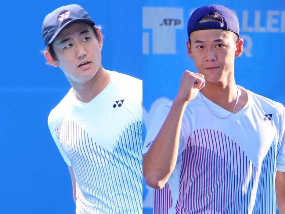 （左から）西岡良仁、坂本怜[画像/tennis365.net]