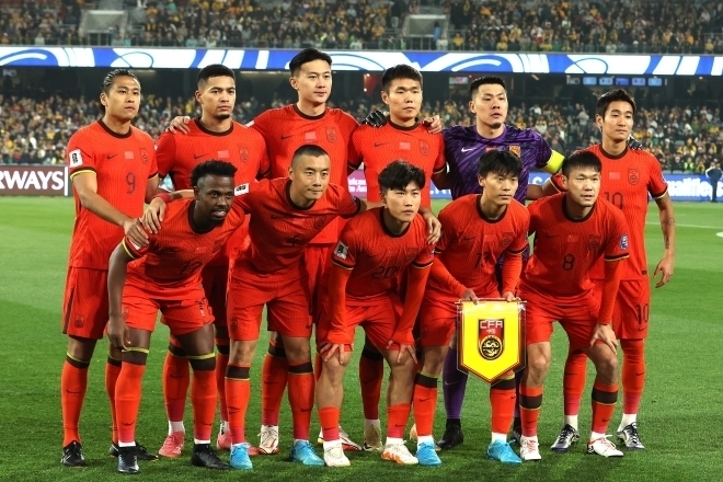 Ｗ杯アジア最終予選のＣ組で最下位の中国代表。それでも上位との差はわずかで、20年ぶり２度目の本大会行きはいまだ射程圏内だ。(C)Getty Images