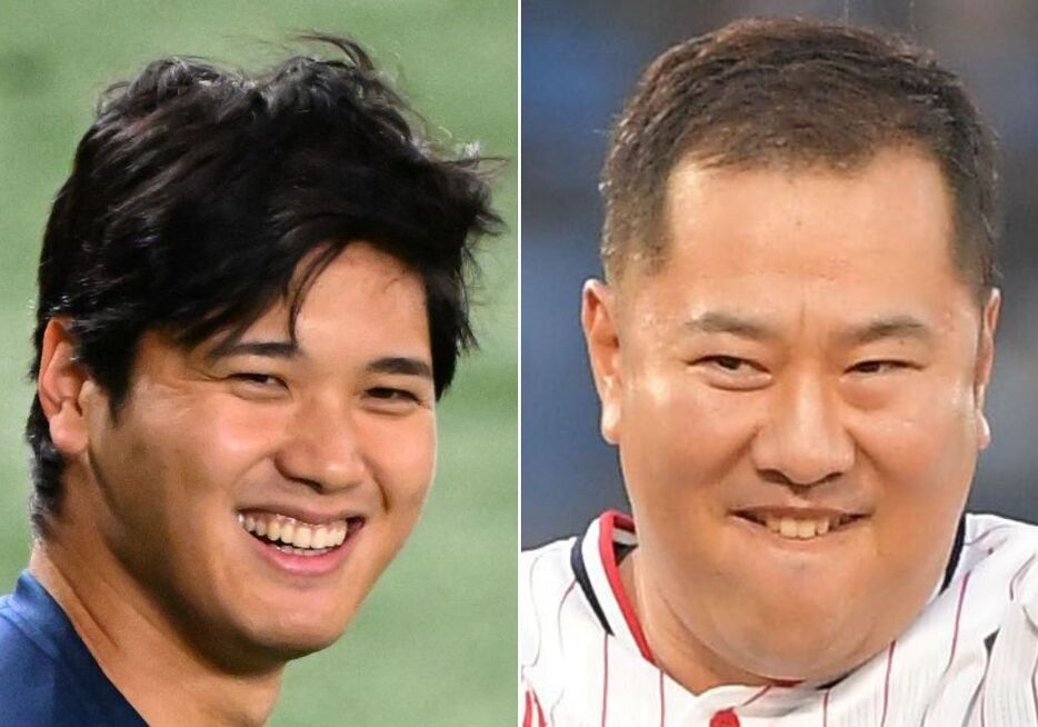 大谷翔平(左)ととにかく明るい安村