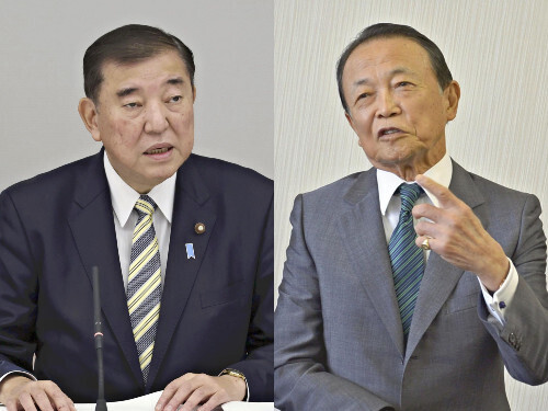 石破首相と麻生元首相