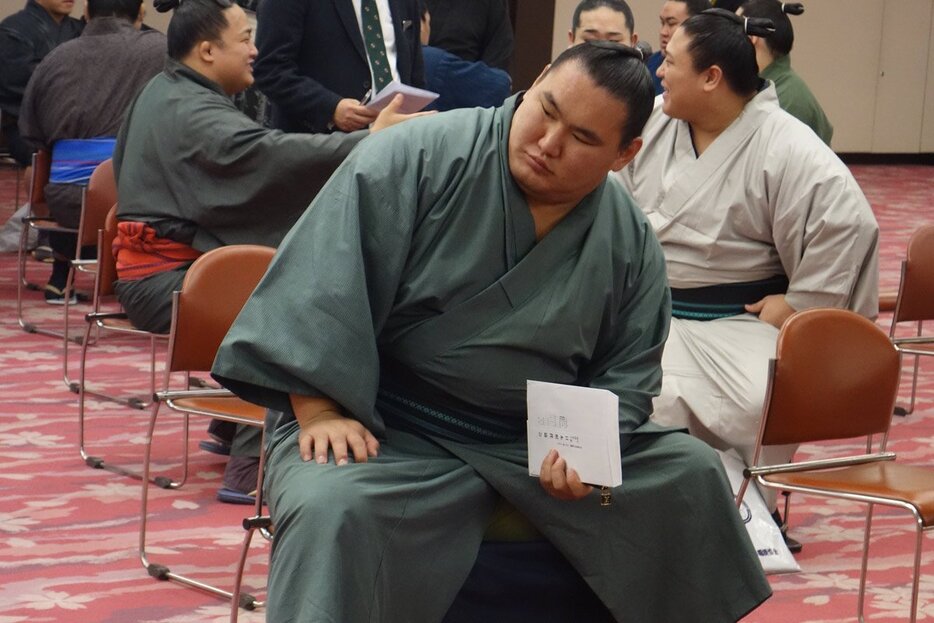 力士会に出席した豊昇龍