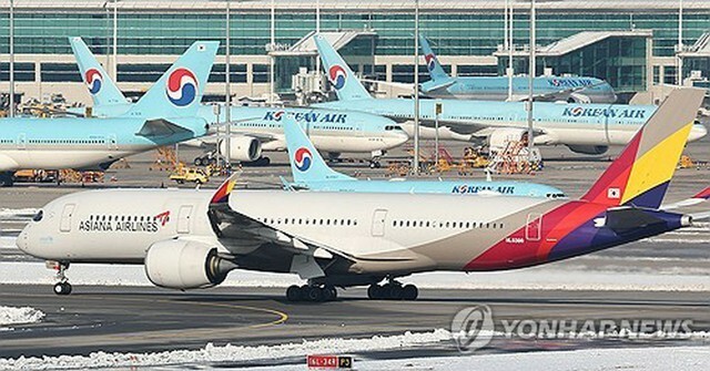 韓国航空業界トップの大韓航空による同2位のアシアナ航空買収が11日にも完了する（資料写真）＝（聯合ニュース）