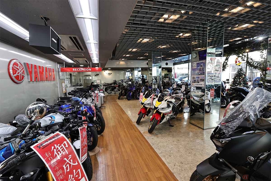 ヤマハの正規ディーラーであるヤマハスポーツバイク専門店（YSP）