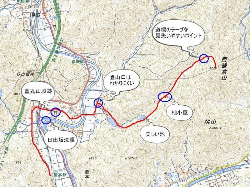 西鎌倉山（国土地理院地図より引用）