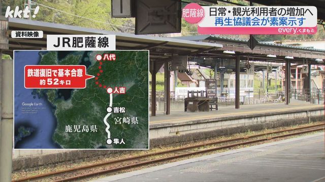 八代・人吉間51.8キロの鉄道での復旧を基本合意