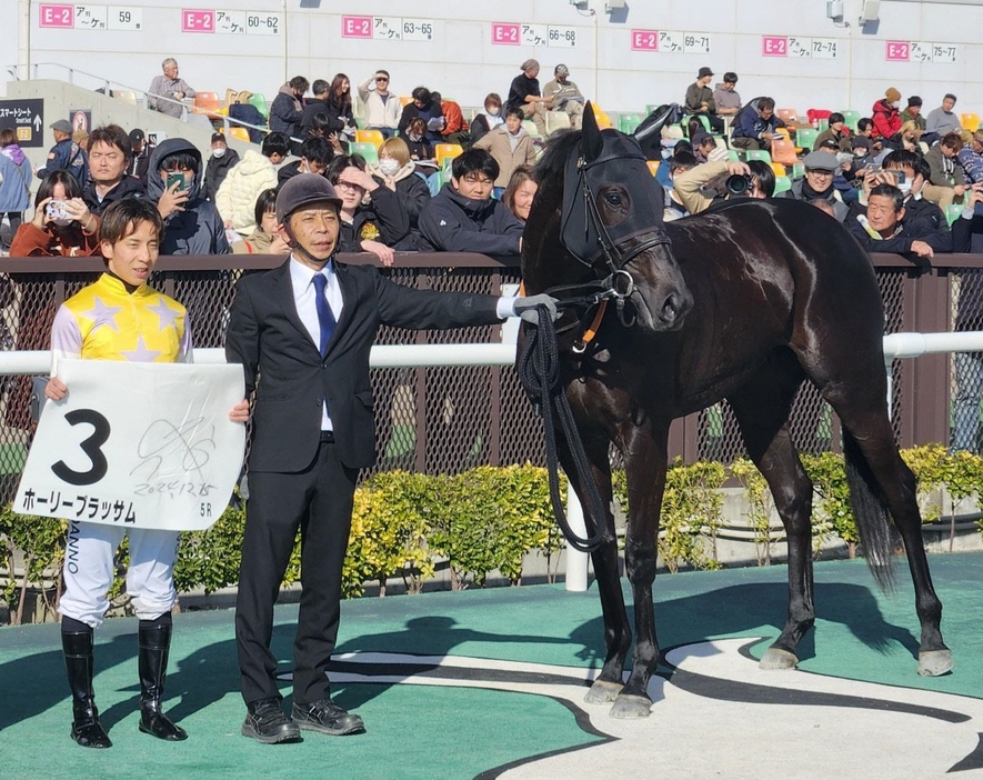 　新馬戦を制したホーリーブラッサム