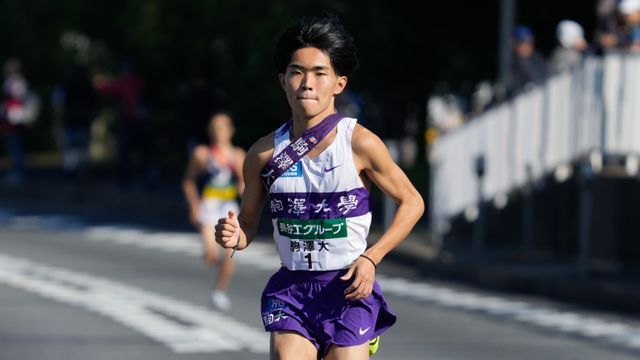 全日本大学駅伝4区で快走をみせた谷中晴選手(写真：SportsPressJP/アフロ)