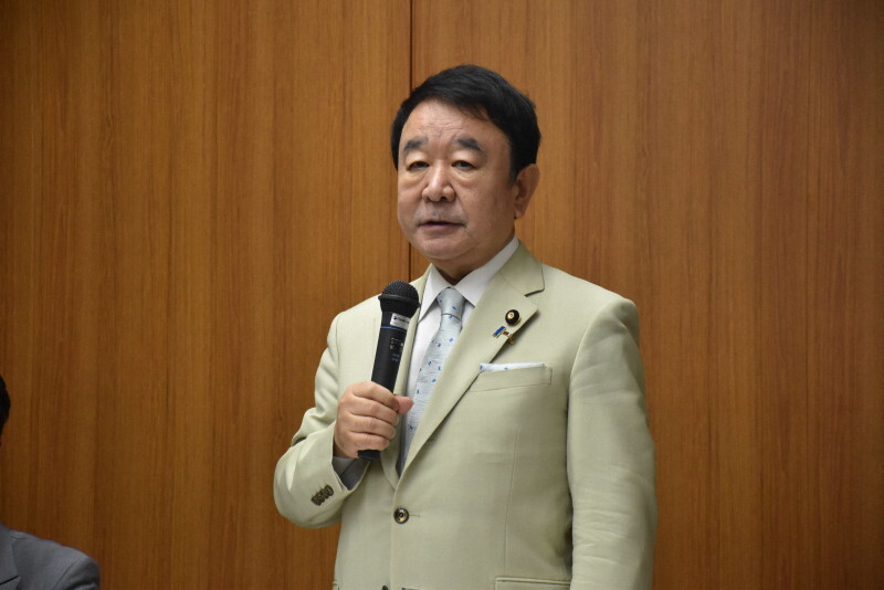 自民党大阪府連会長となった青山繁晴参院議員＝大阪市中央区で2024年12月22日午前11時59分、長沼辰哉撮影