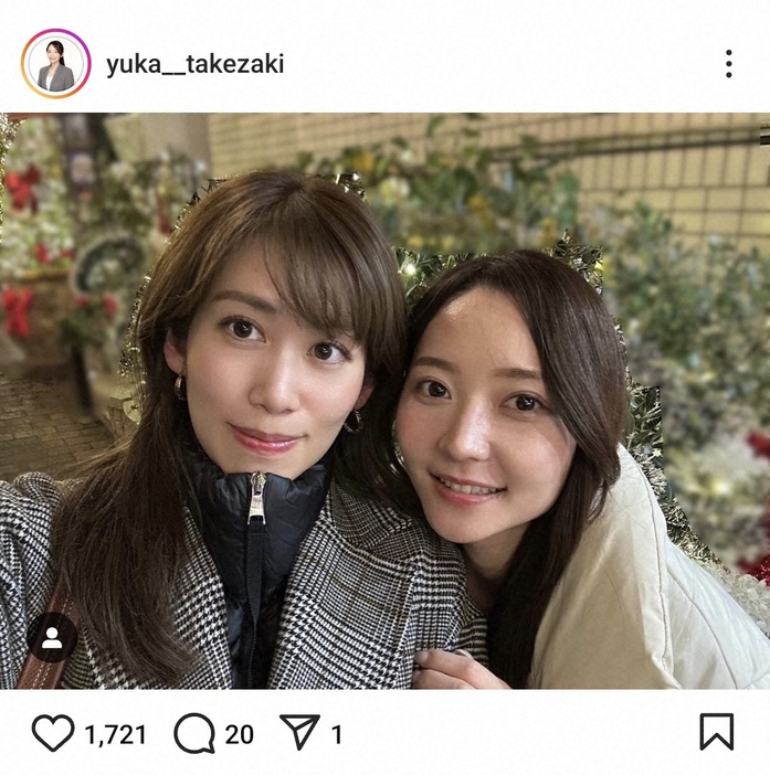 テレビ東京・竹崎由佳アナウンサーインスタグラム（＠yuka__takezaki）から