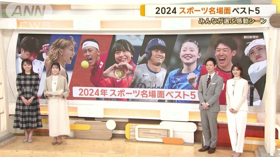 2024年スポーツ名場面ベスト5　みんなが選ぶ感動シーンは？