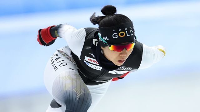 3冠を達成した高木美帆選手(写真:時事)