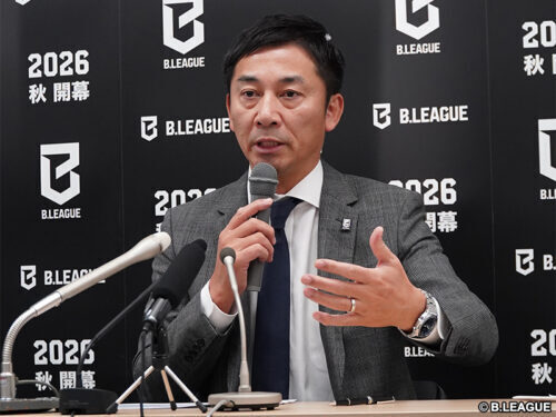 Bリーグの島田慎二チェアマン［写真］＝B.LEAGUE