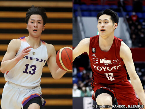 FE名古屋への加入が発表された平松克樹と宇都宮陸［写真］＝兼子愼一郎 , B.LEAGUE