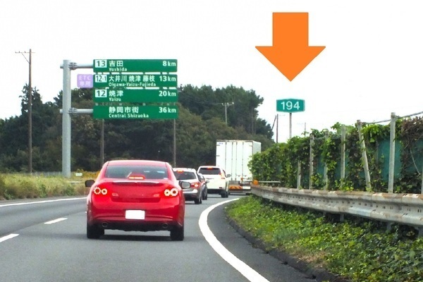 高速道路のキロポスト（画像：写真AC）。