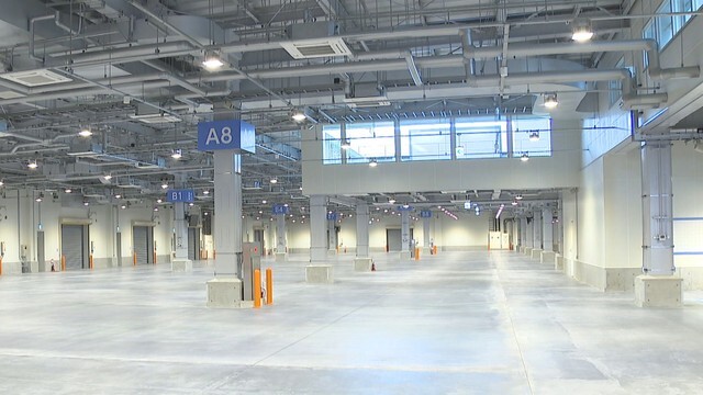 高松市中央卸売市場の新しい青果棟　高松市朝日町