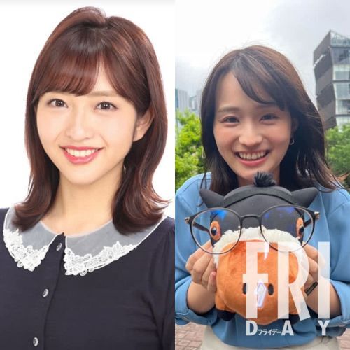 東大同期のTBS篠原梨菜アナ（右）とフジテレビ藤本万梨乃アナ（左）（写真はどちらも局の公式ホームページより）