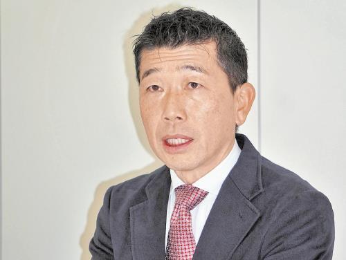 選手の能力が向上している背景について語る中垣征一郎氏＝佐藤雄一撮影