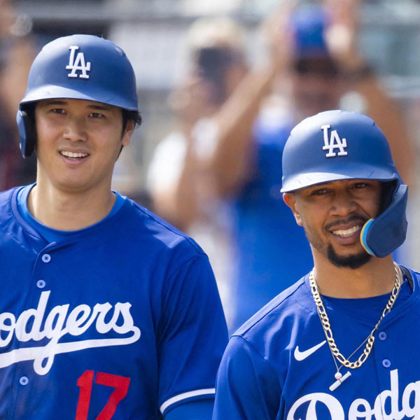 大谷翔平とベッツ（Ｃ）ロイター／USA Today Sports