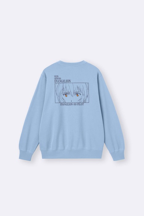 「スウェットプルオーバー EVANGELION」カラー 60 LIGHT BLUE　2,990円　BACK