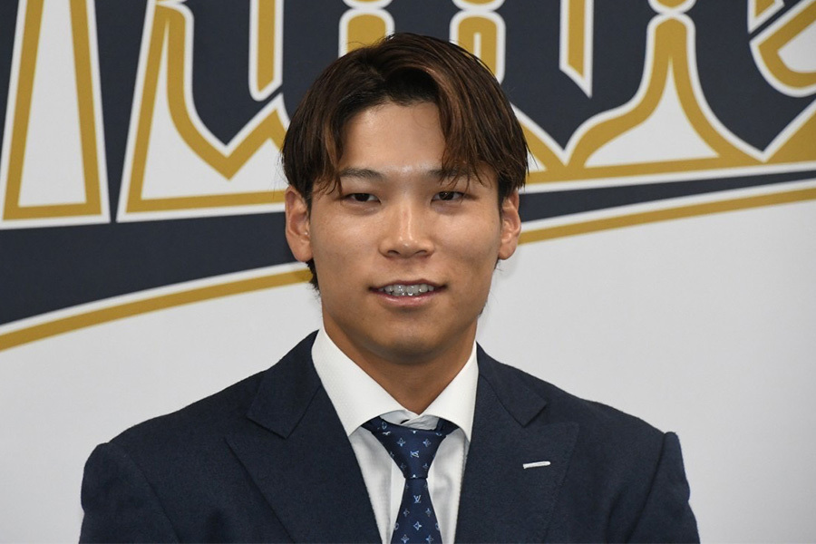 契約更改交渉を終えたオリックス・中川圭太【写真：北野正樹】