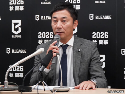 Bリーグの島田慎二チェアマン［写真］＝B.LEAGUE