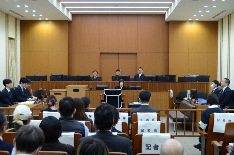 殺人罪などに問われている須藤早貴被告の判決公判が行われた和歌山地裁＝和歌山市で12日午後（代表撮影）