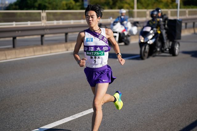 駒澤大学1年生の桑田駿介選手(写真：SportsPressJP/アフロ)