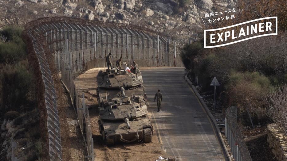 ゴラン高原の緩衝地帯に陣取るイスラエル軍　Photo： Amir Levy / Getty Images