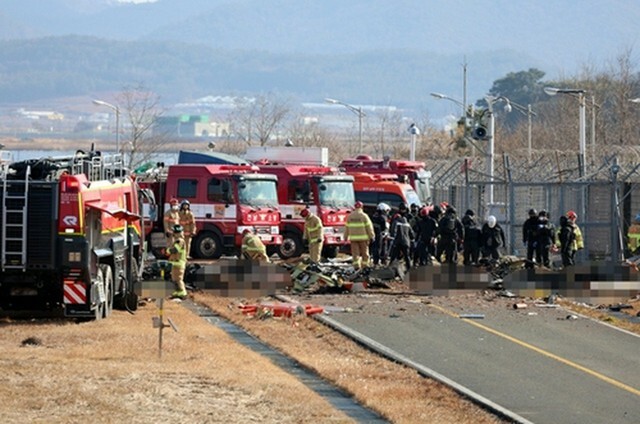 29日午前9時7分ごろ、韓国南西部・全羅南道にある務安国際空港で、旅客機が着陸に失敗する事故が発生した＝（聯合ニュース）