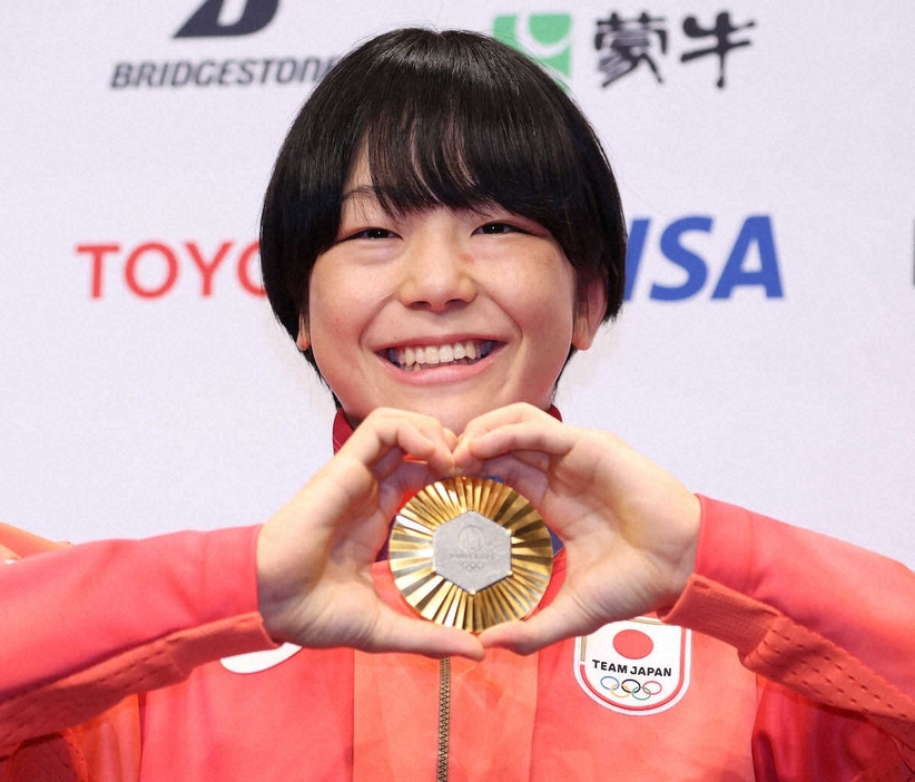 レスリングのパリ五輪女子フリースタイル53キロ級金メダリストの藤波朱理