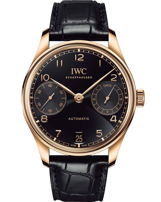 K18RGケース、42.4mm径、自動巻き。375万6500円／IWC