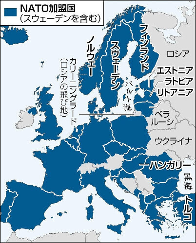 ヨーロッパのＮＡＴＯ加盟国