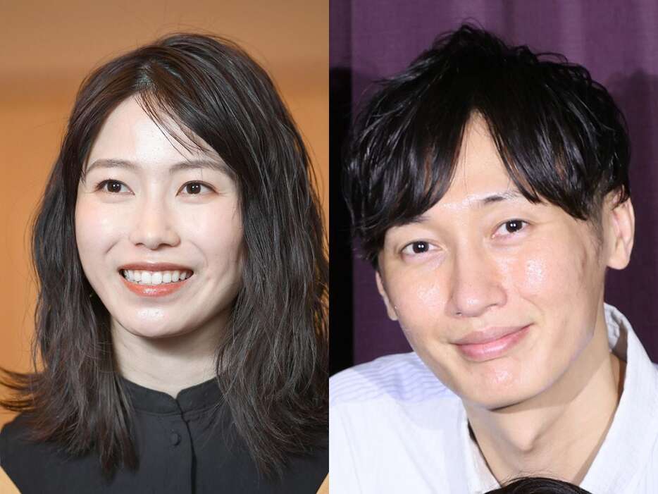 横山由依（左）と純烈・後上翔太