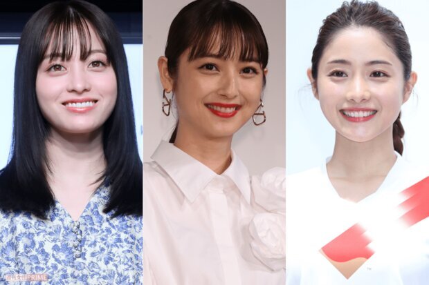 左から橋本環奈・佐々木希・石原さとみ