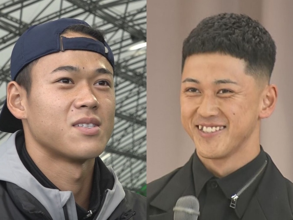 坂本怜選手(左)と小田凱人選手(右)