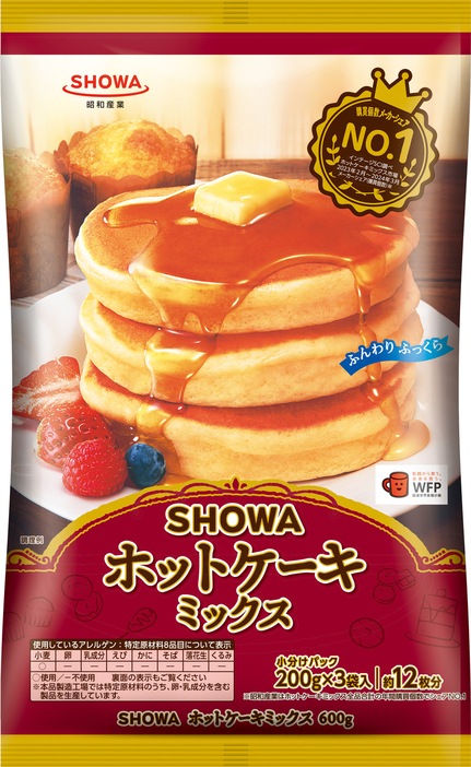 「SHOWAホットケーキミックス」（写真は昭和産業提供）