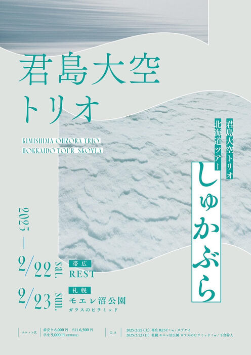 『君島大空トリオ 北海道ツアー “しゅかぶら”』フライヤー