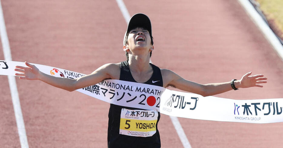 好タイムで優勝した吉田（撮影・梅根麻紀）