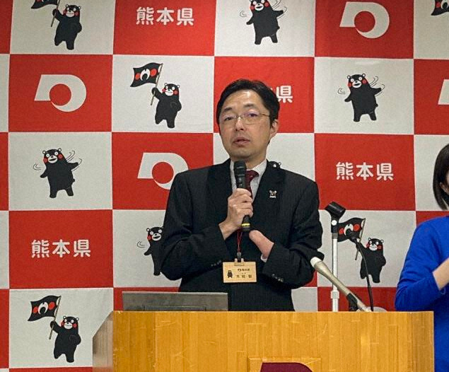 TSMC第1工場の量産開始について話す木村知事＝熊本市中央区の熊本県庁で2024年12月27日午前10時、山口桂子撮影