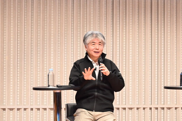 NEC Innovation Day 2024に登壇したNEC Corporate SVP 兼 AI テクノロジーサービス事業部門長 兼 AI Research Officer 山田昭雄氏（撮影：河嶌太郎）