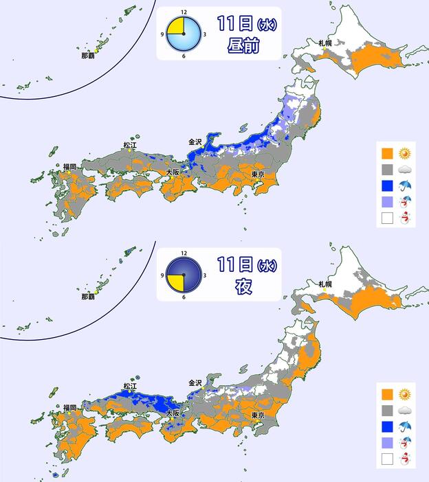 天気の移り変わり予想