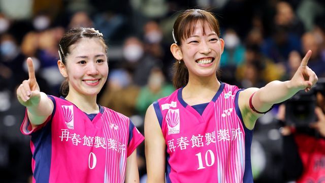 全日本選手権で初優勝を果たしたバドミントンのシダマツペア(写真：西村尚己/アフロスポーツ)