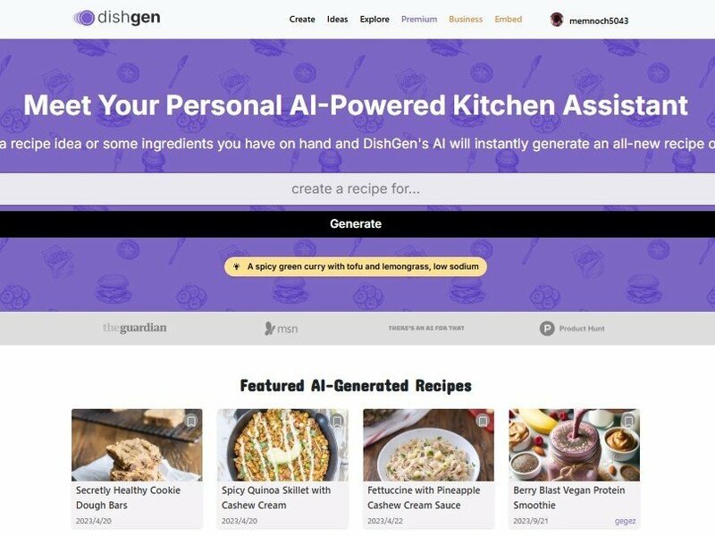 レシピ生成AI「DishGen」が創造性豊かな料理を提案してくれる