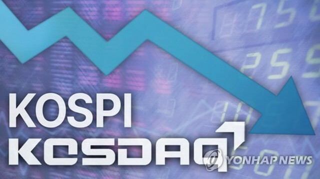 週明け9日の韓国株式市場でKOSPIは前営業日比67．58ポイント（2．78％）安の2360．58で取引を終えた（イラスト）＝（聯合ニュース）